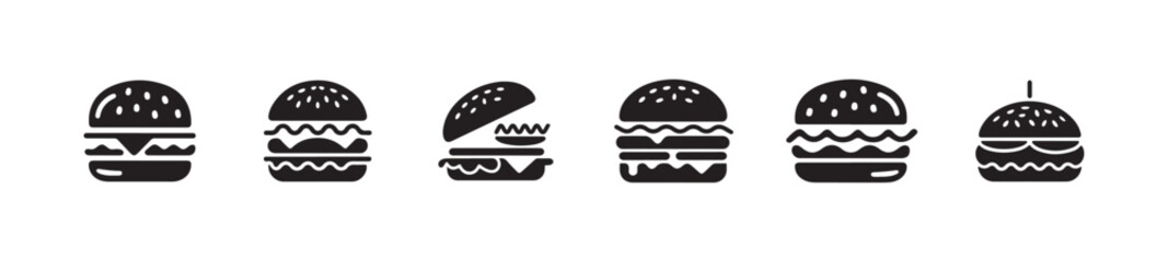 Berger icon sets, food order Icon, berger filled web vector illustration eps 10.