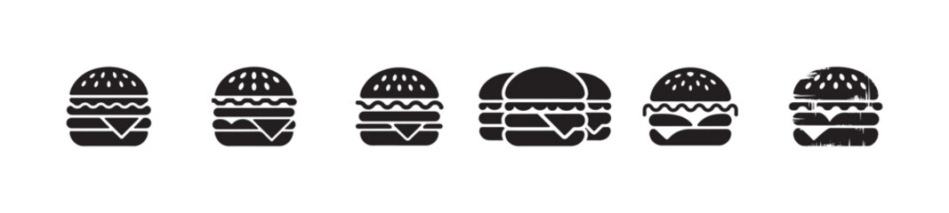 Berger filled web icons set, Simple set of berger icons, chess Berger design, vector illustration eps 10.