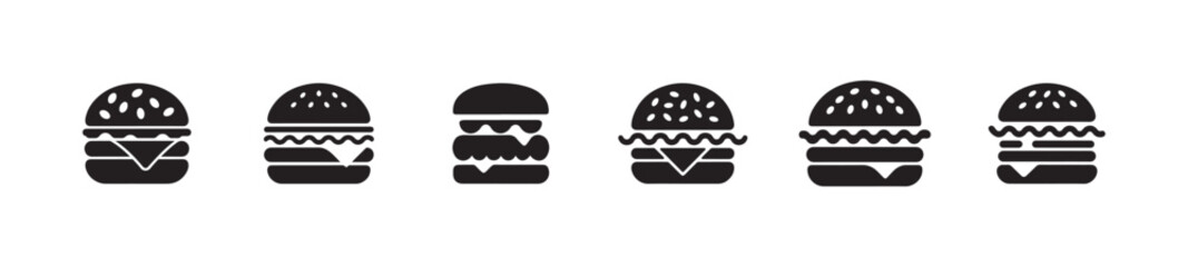 Berger icon sets, food order Icon, berger filled web vector illustration eps 10.