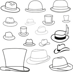 Hat vector set illustration design