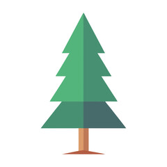Illustration of a fir tree with green needles