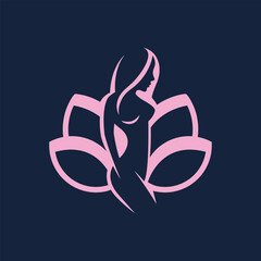 wellness woman abstract logo modern style