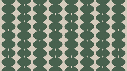 Seamless geometric pattern with organic shapes in muted green and beige tones for modern interiors, stationery and textile design projects