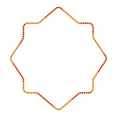 Marigold flowers festive frame shape design elements