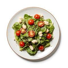 Fresh garden salad with cherry tomatoes and lettuce on a plate  