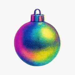 Vibrant multicolored Christmas ornament