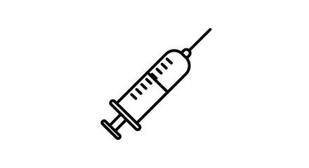 Syringe icon vector illustration, medical injection sign, vaccination symbol