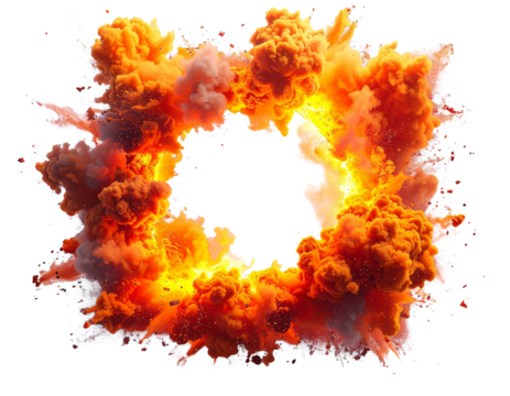 Explosion Border (transparenter Hintergrund) - PNG