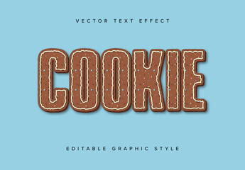 Cookie Text Effect Mockup