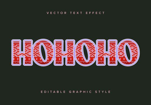Christmas Sweater Text Effect Mockup