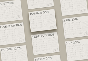 Minimal 2026 Calendar Layout