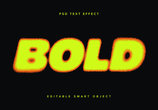 Dissolving Dots Text Effect Mockup