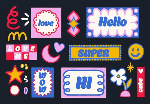 Set of fun Doodles and Notes