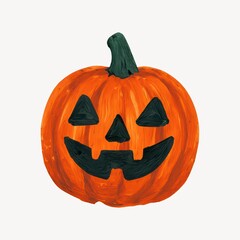 Fototapeta premium Vibrant hand-painted Halloween pumpkin.