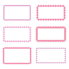 Illustration of a set of hand-drawn frames with space for your text on a white background
