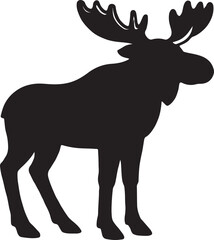 Obraz premium Majestic moose silhouette design with vibrant color options