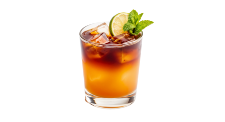 Refreshing Cocktail Mai Tai on a transparent background