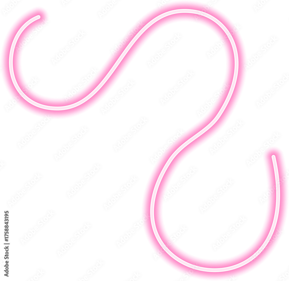 Wall mural elegant neon path with a flowing motion and a luminous abstract effect.