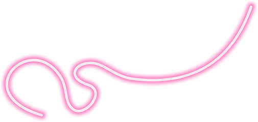 Obraz premium Freeform chaotic neon line with an irregular, glowing structure and fluid motion.