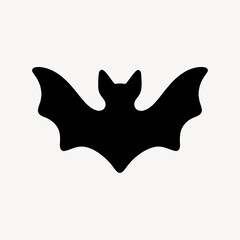 Silhouette bat icon illustration