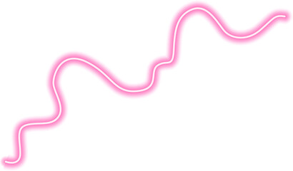 Soft, irregular neon stroke with wavy, flowing movements creating an abstract composition.