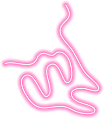 Subtle neon stroke bending in smooth, flowing curves with an abstract wavy design.