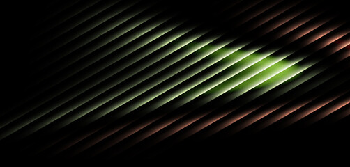 Green and Orange Abstract Gradient Lines – Futuristic Energy Flow