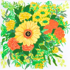 Bouquet flower yellow orange