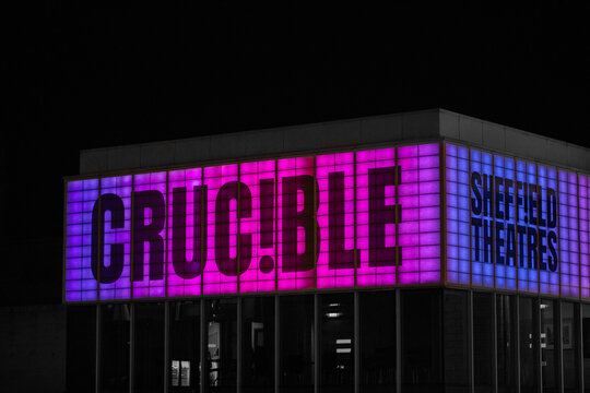 Sheffield, United Kingdom - October 17, 2023: The Crucible Theatre in Sheffield. Sheffield Theatres.