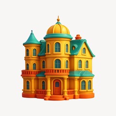 Obraz premium Colorful whimsical fairytale house