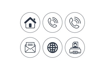 Home and Web Communication Icon Set  Vector EPS Format  Editable Line Icons Pack