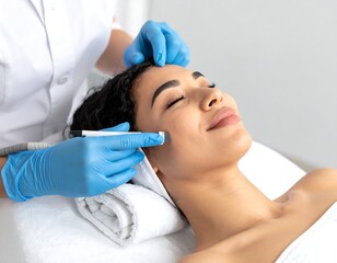 Fototapeta premium Woman receiving facial treatment (8)