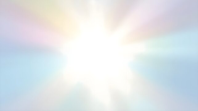 Smooth Radial Gradient with White Core Fading to Rainbow Glow