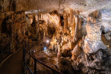 The marvelous Postojna Cave, famous touristic destination in Slovenia.