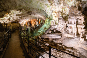 The marvelous Postojna Cave, famous touristic destination in Slovenia.