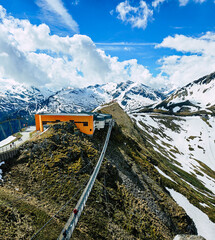cable car in the mountains