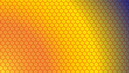 Abstract background with yellow gradient and geometric pattern of connected circles