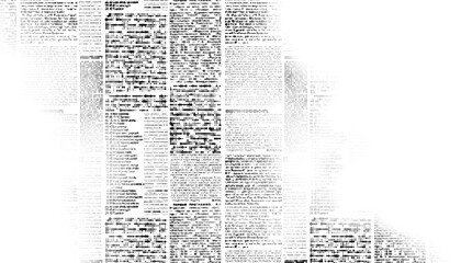 Obraz premium Overlay old white newspaper paper grunge vintage background. Grunge halftone style