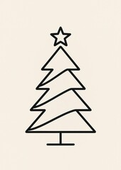 Minimalist Christmas tree design.