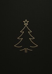 Minimalist golden tree design.
