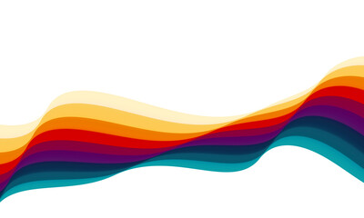 Colorful and Abstract Wavy Patterns Modern and Retro Designs Overlay Background