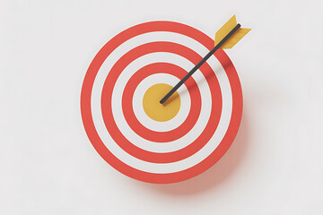 Target with an arrow hitting the center, representing precision, focus, and achieving goals.