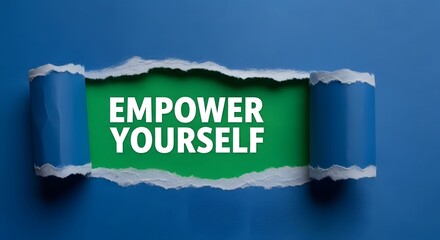 Unleash your potential with this vibrant and inspiring message to Empower Yourself, perfect for motivational campaigns and personal growth promotions today