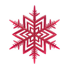 single decorative xmas snowflake isolated