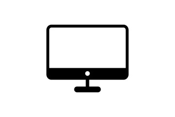 Computer monitor icon – digital workspace and technology concept