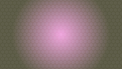 Modern honeycomb background design with a vibrant pink glow and subtle green accents creates a dynamic and energetic feel, perfect for tech, creative, or playful projects