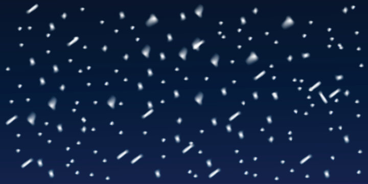 Vector snow png. Falling snowflakes on isolated transparent background. Snowflakes, snow storm, winter, snowfall png. element for christmas poster, flyer, new year card, realistic vector snow powder.