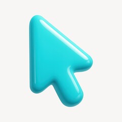 Glossy blue 3D cursor icon