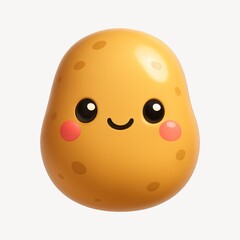 Fototapeta premium Cute smiling potato illustration.