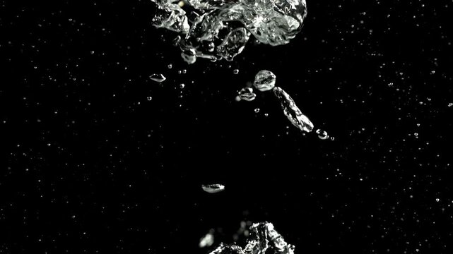 Air bubbles under water. Filmed on a high-speed camera at 1000 fps. High quality FullHD footage